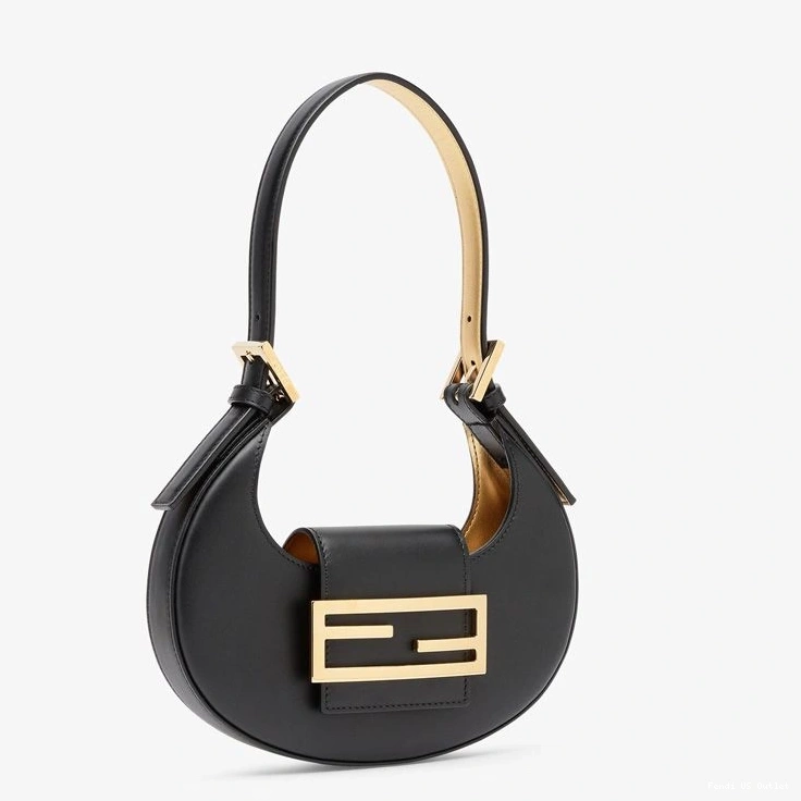 Affordable HOT Hobo Mini Black Cookie Bag Calf Leather Fendi In 0716